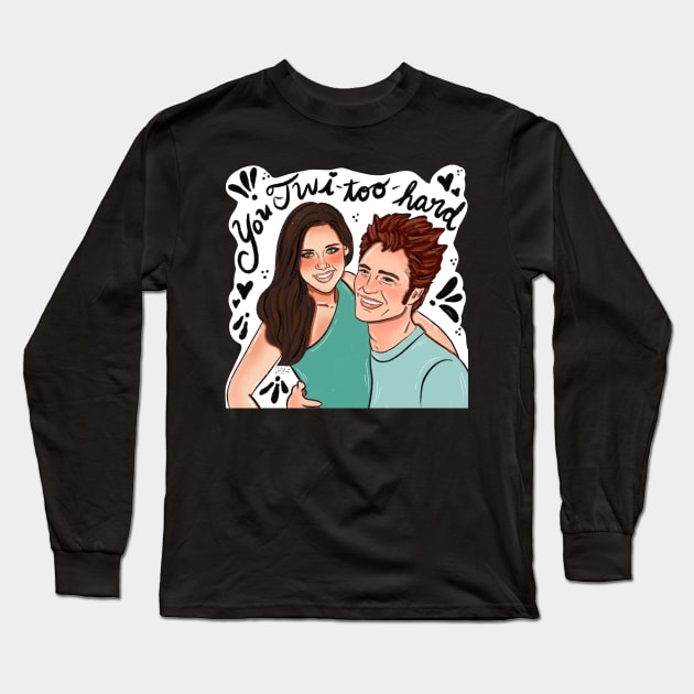 Twihard Fan T shirt Bella and Edward Long Sleeve T-Shirt by My Depiction Addiction 